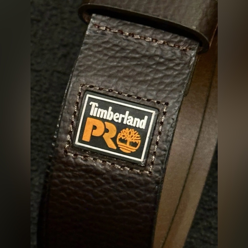 $125 NEW MENS 38-40 TIMBERLAND PRO JEANS BELT BROWN PEBBLE GRAIN 1 PIECE LEATHER